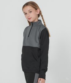 Finden and Hales Kids 1/4 Zip Tracksuit Top Finden and Hales Kids 1/4 Zip Tracksuit Top