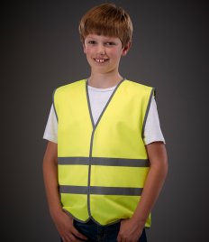 Yoko Kids Hi-Vis Two Band Waistcoat Yoko Kids Hi-Vis Two Band Waistcoat
